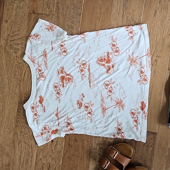 Madewell 100% Cotton Tee Small Hawaiian Print Floral - Picture 5 of 5